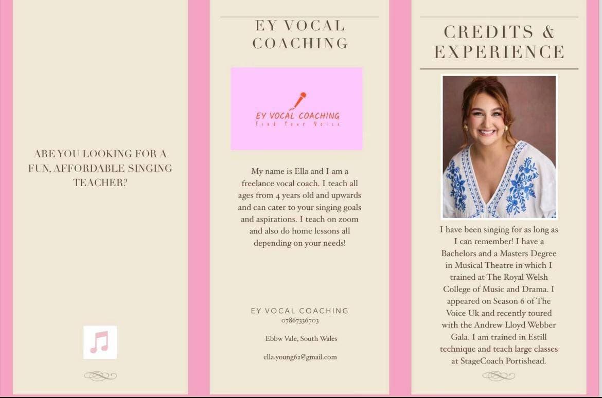 Singing learning materials by Ella