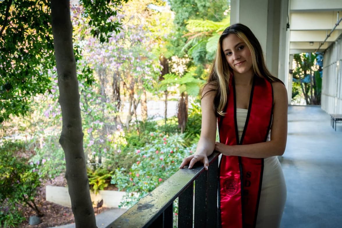 Graduation ceremony photo of Stephanie