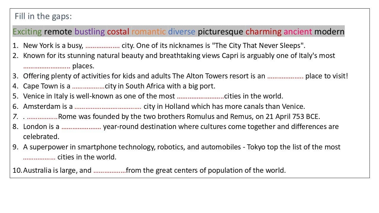 ESL learning materials by Miglena