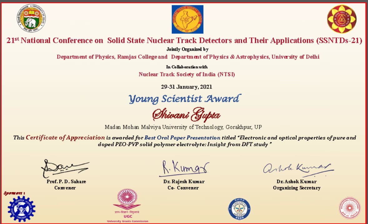 Verified degree or teaching certification of Shivani