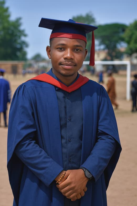 Graduation ceremony photo of Anthony