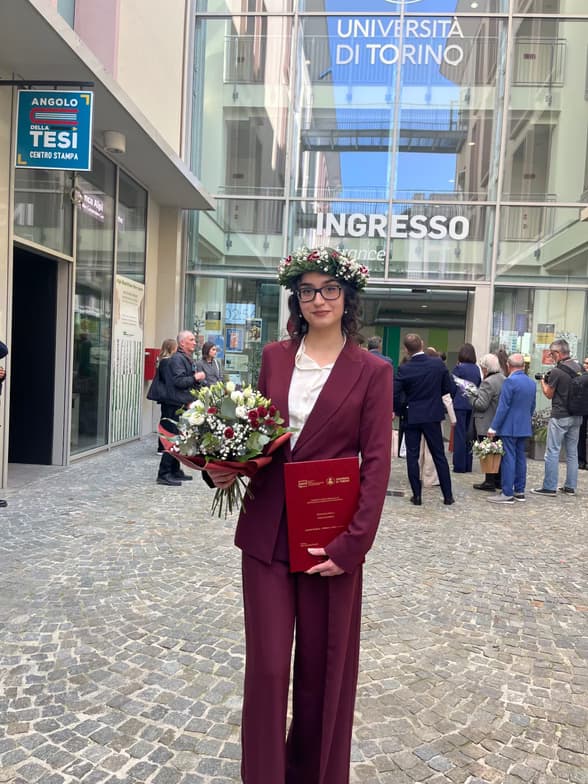 Graduation ceremony photo of Valeria