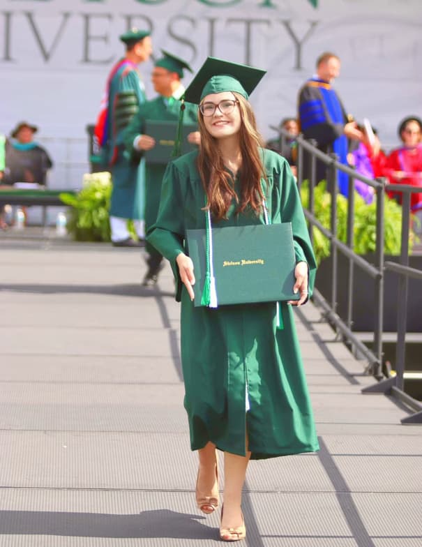 Graduation ceremony photo of Annabrett