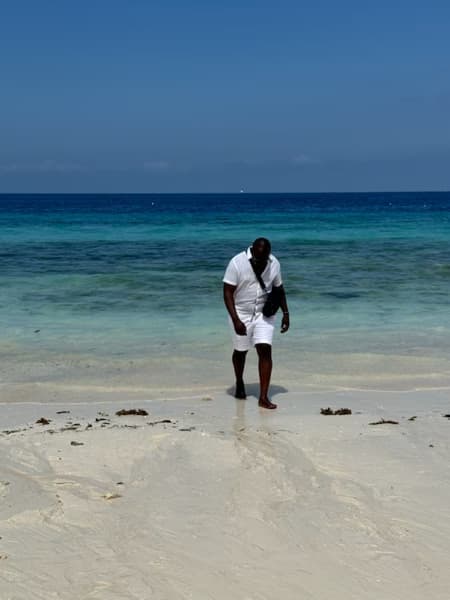 Stanley enjoying a hobby outside teaching