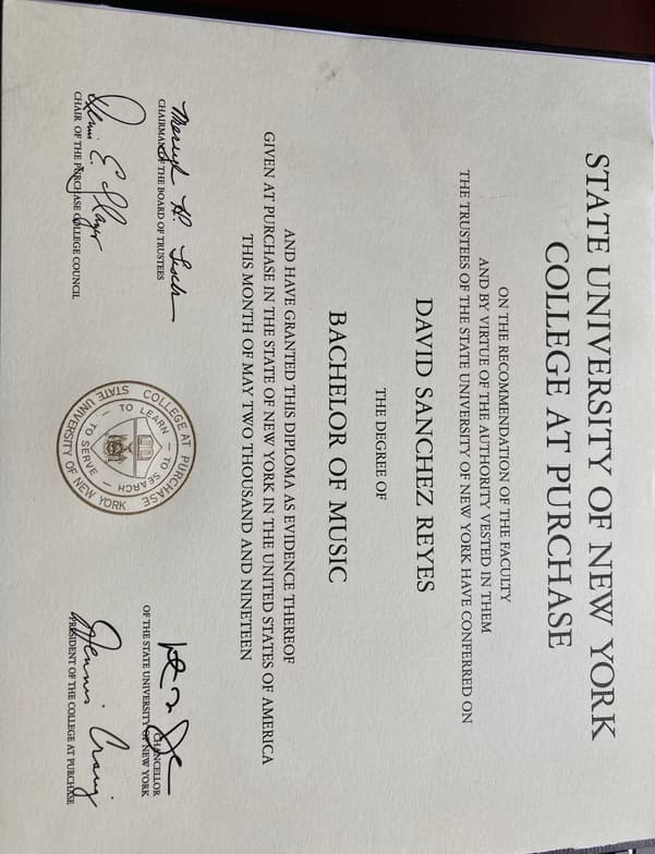 Verified degree or teaching certification of David