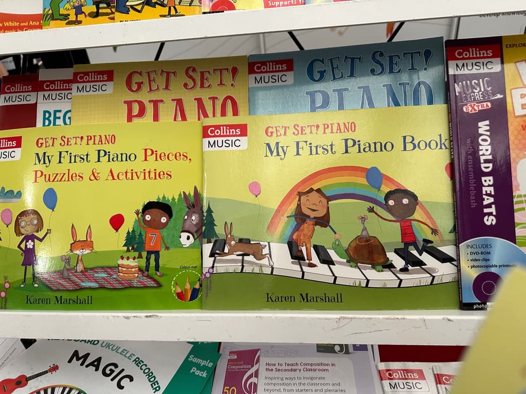 Piano learning materials by Melva