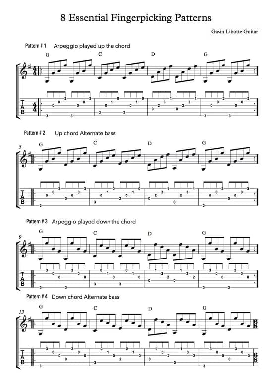 Guitar learning materials by Ethan