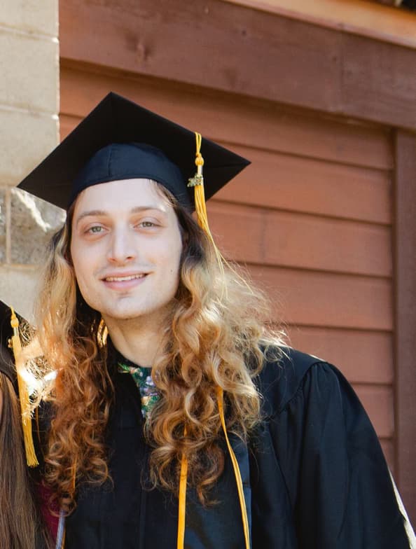 Graduation ceremony photo of Drake