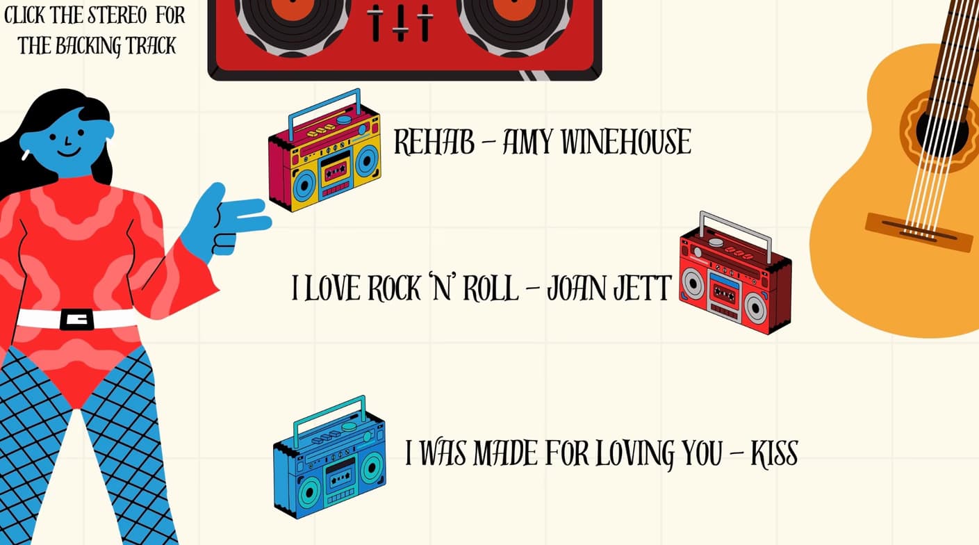 Singing learning materials by Mia