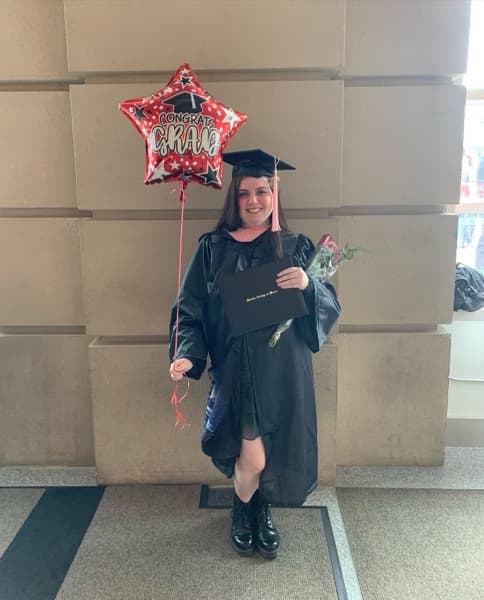 Graduation ceremony photo of Nicole