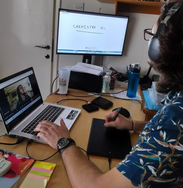 Matthew conducting a lesson