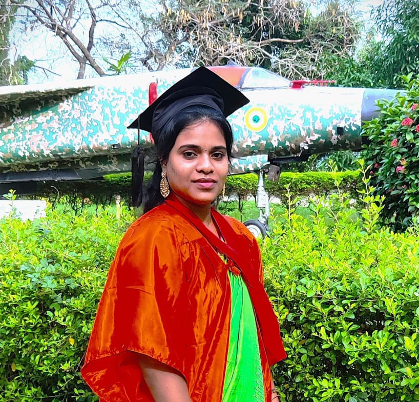 Graduation ceremony photo of Preetha