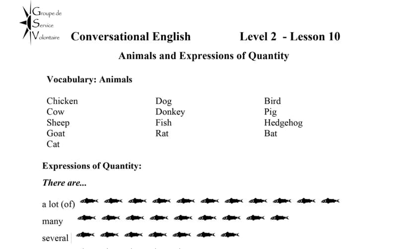 English learning materials by Claurina