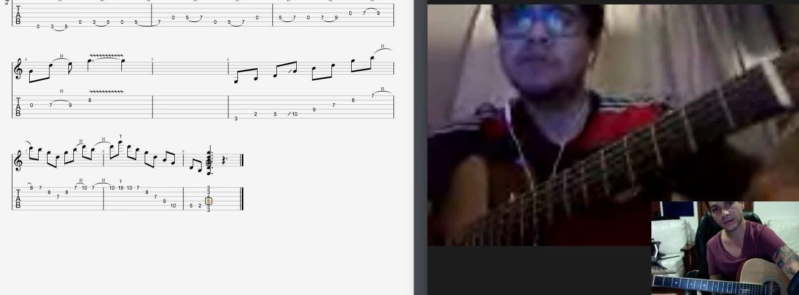 Guitar learning materials by Jesús