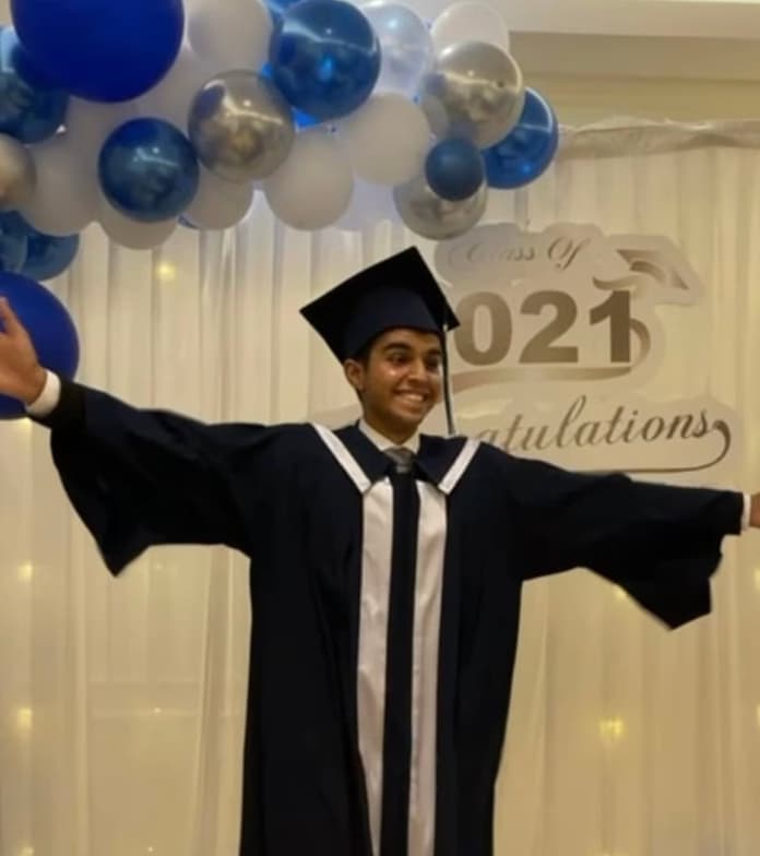Graduation ceremony photo of Sohan
