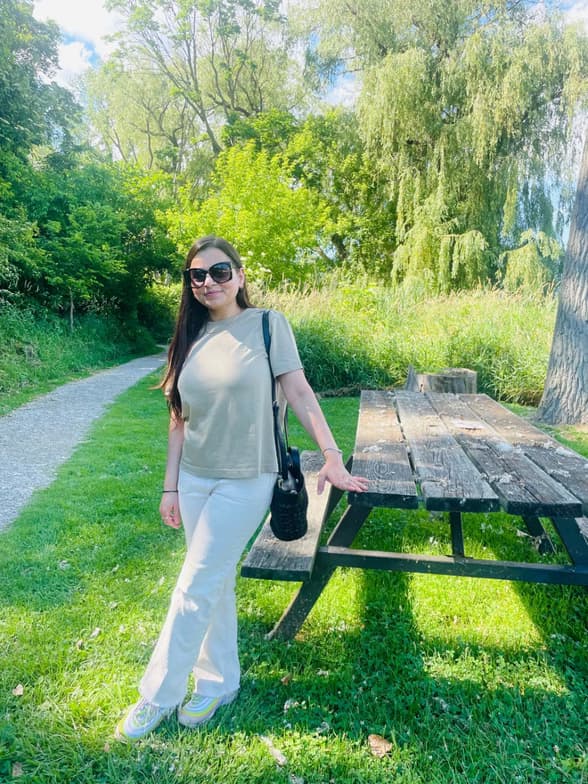 Travel snapshot of Bhanupriya during a trip