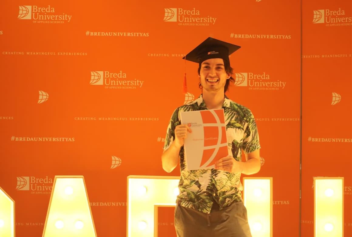 Graduation ceremony photo of Paul