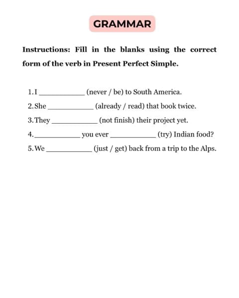 ESL learning materials by Joanna