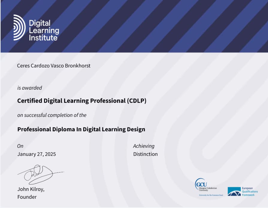 Verified degree or teaching certification of Ceres