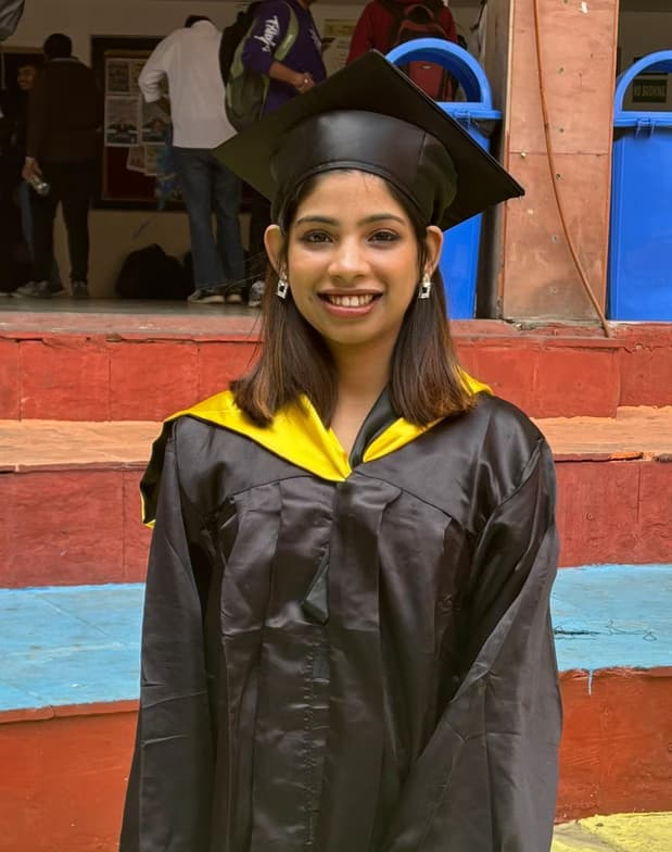 Graduation ceremony photo of Srishti