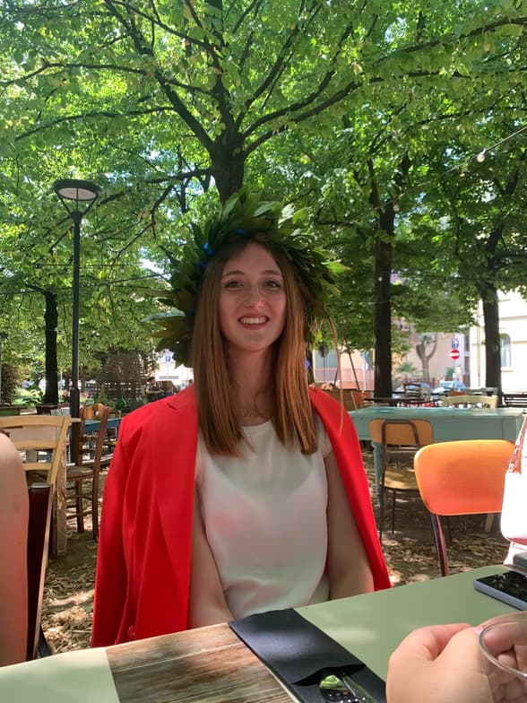 Graduation ceremony photo of Arianna