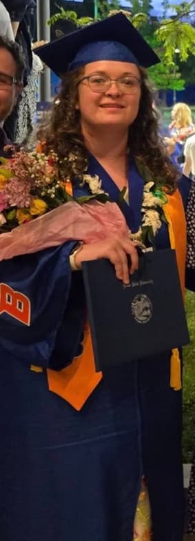 Graduation ceremony photo of Danielle