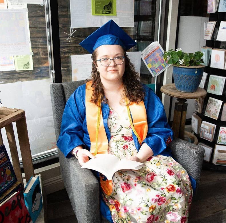 Graduation ceremony photo of Danielle