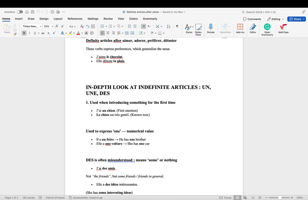 French learning materials by Giriman