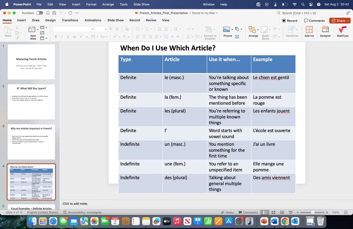 French learning materials by Giriman