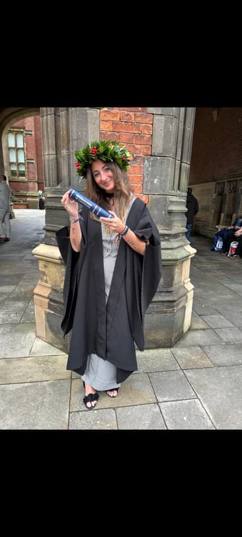 Graduation ceremony photo of Michela