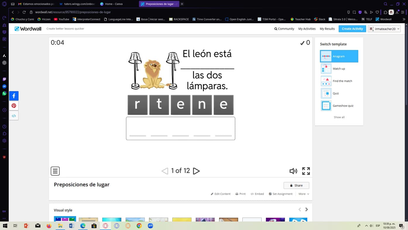 Spanish learning materials by Lorena