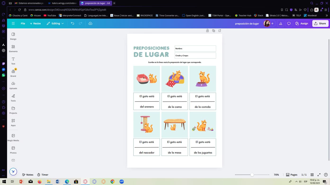 Spanish learning materials by Lorena