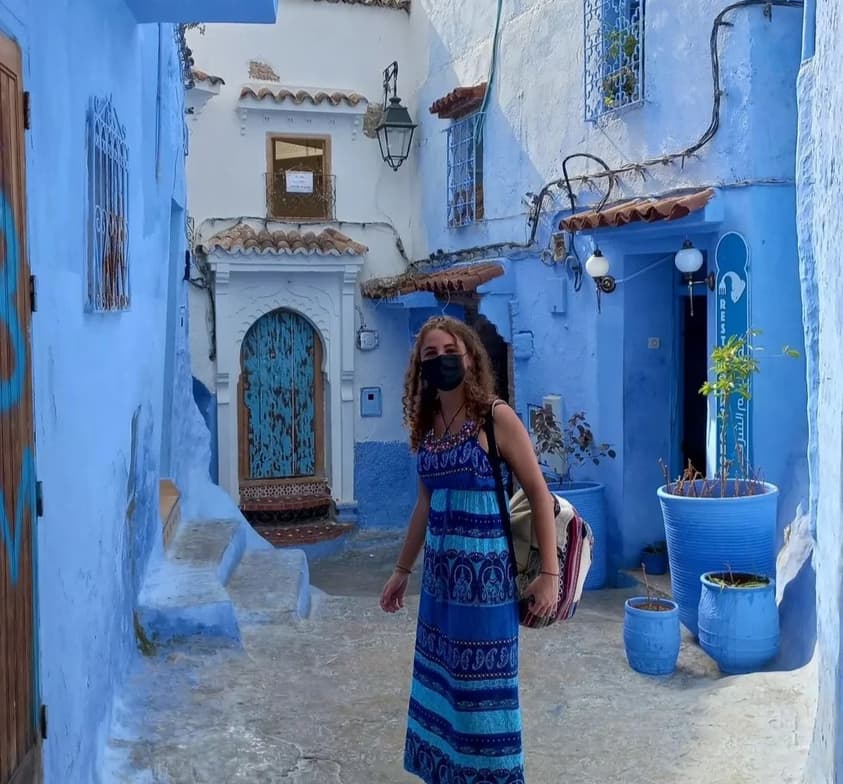 Travel snapshot of Michela during a trip