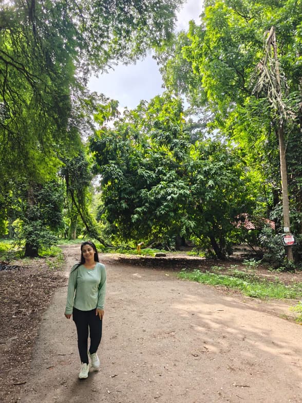 Travel snapshot of Divya during a trip