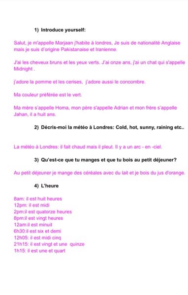 Live performance with French by Maarie