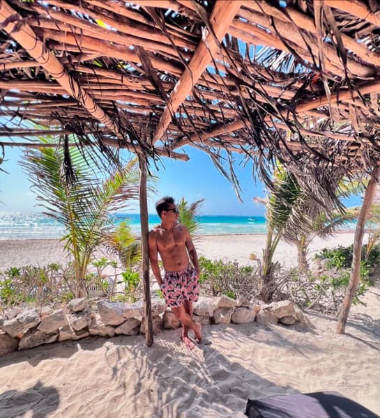 Travel snapshot of Carlos during a trip