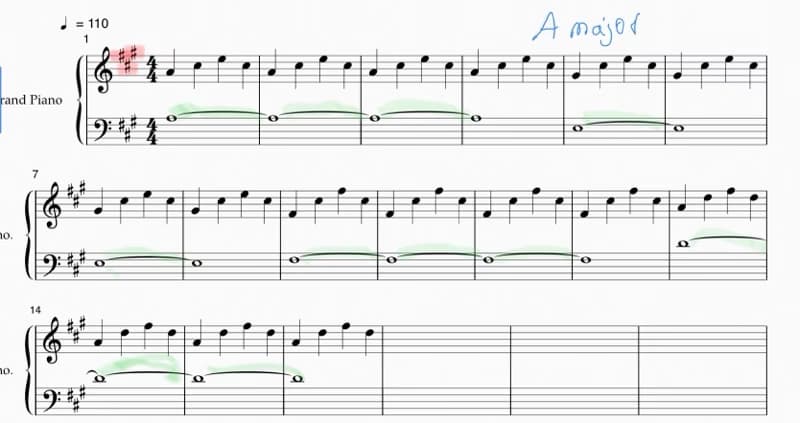 Piano learning materials by Reyhaneh