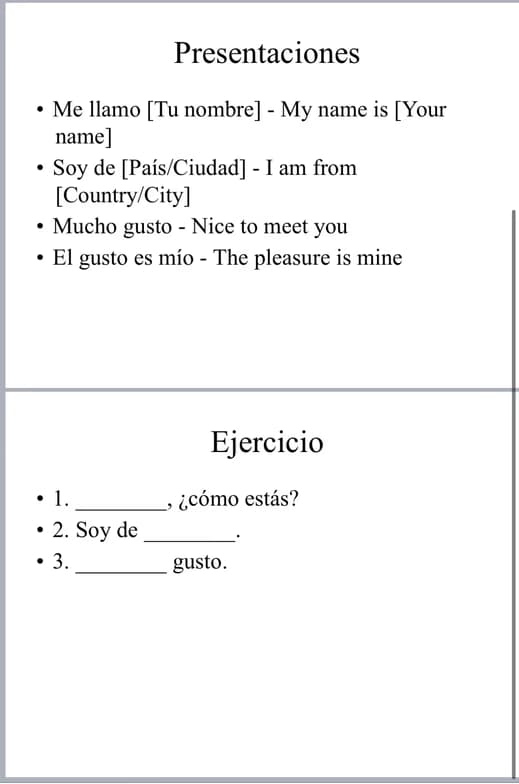 Spanish learning materials by Majo