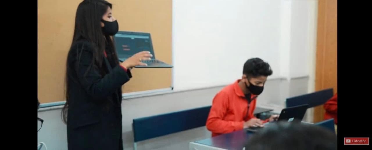 Muskan conducting a lesson