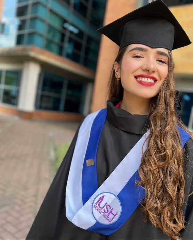 Graduation ceremony photo of Mariana