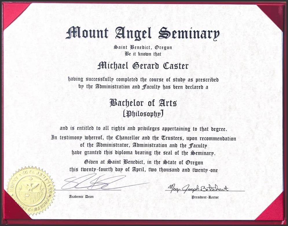 Verified degree or teaching certification of Michael
