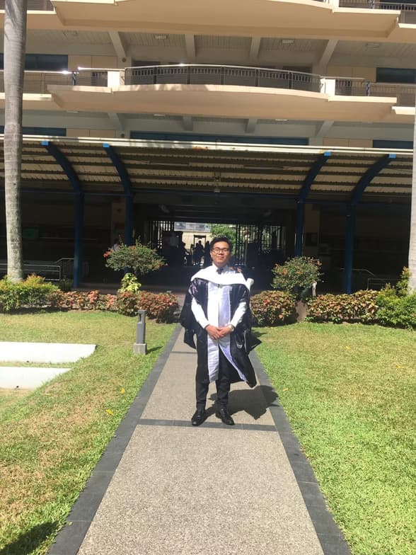 Graduation ceremony photo of Adonis