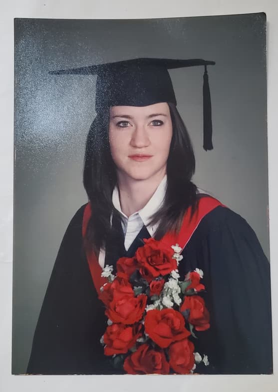 Graduation ceremony photo of Christa