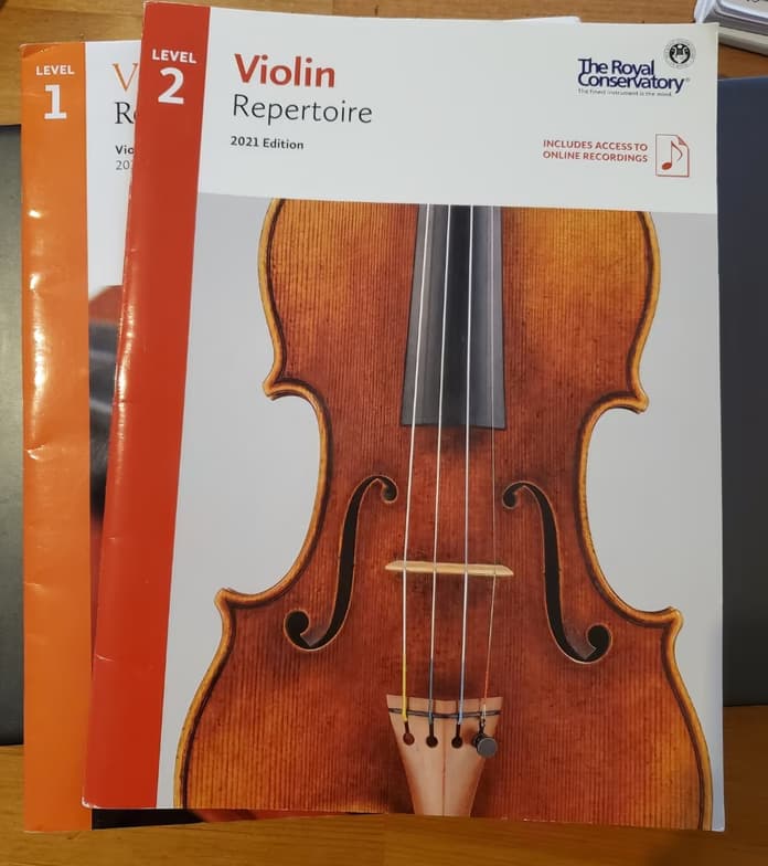 Violin learning materials by Christa
