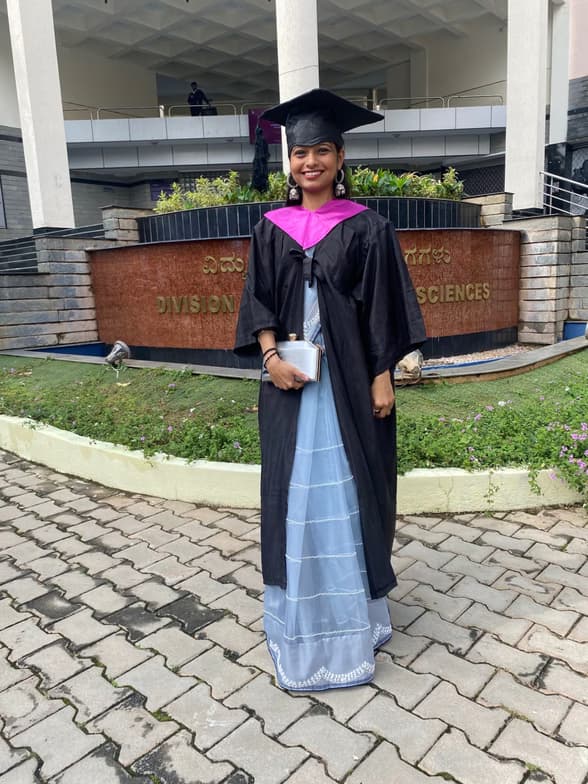 Graduation ceremony photo of Disha