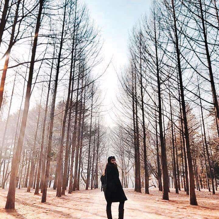 Travel snapshot of Lee Mae during a trip