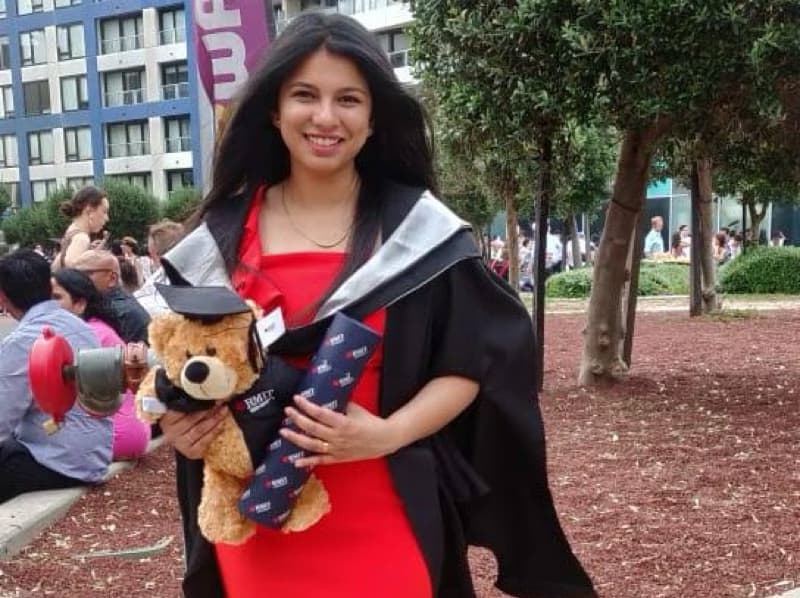 Graduation ceremony photo of Sharwari