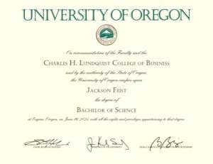 Verified degree or teaching certification of Jack