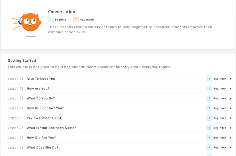 English learning materials by Angeli