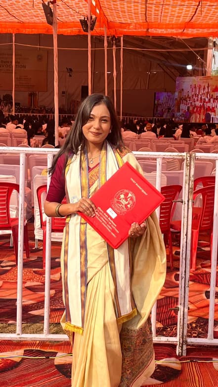 Graduation ceremony photo of Nancy